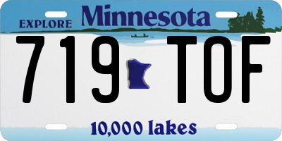 MN license plate 719TOF