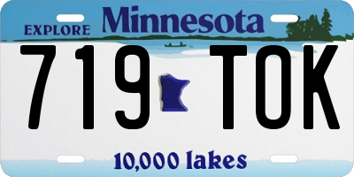 MN license plate 719TOK