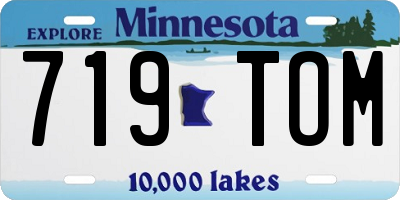 MN license plate 719TOM