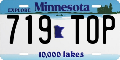 MN license plate 719TOP
