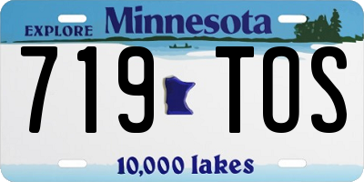 MN license plate 719TOS