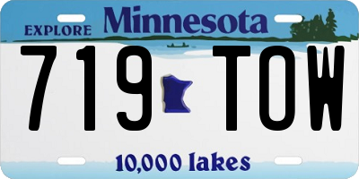 MN license plate 719TOW
