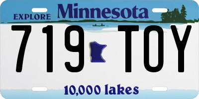 MN license plate 719TOY