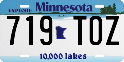 MN license plate 719TOZ