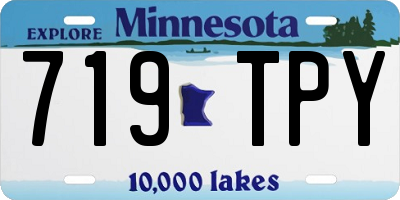 MN license plate 719TPY
