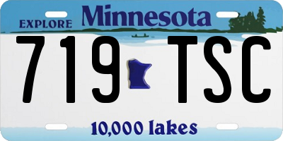 MN license plate 719TSC
