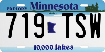MN license plate 719TSW