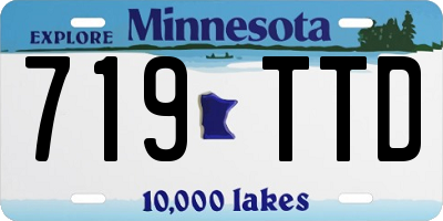 MN license plate 719TTD