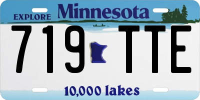 MN license plate 719TTE