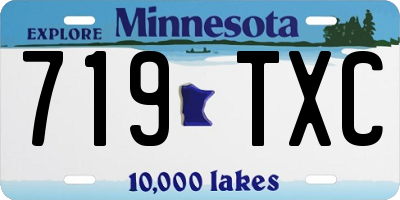 MN license plate 719TXC