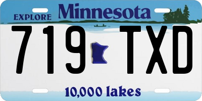 MN license plate 719TXD