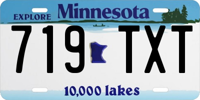 MN license plate 719TXT