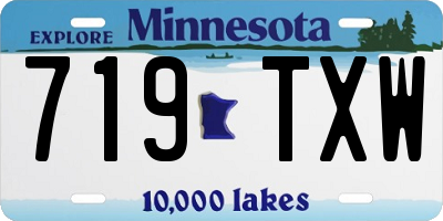 MN license plate 719TXW
