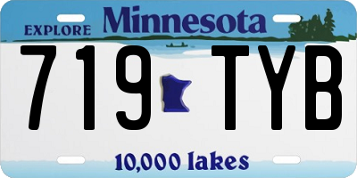 MN license plate 719TYB