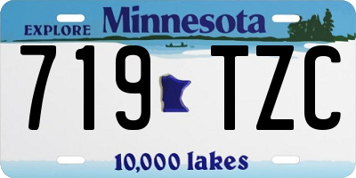 MN license plate 719TZC
