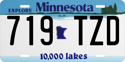 MN license plate 719TZD