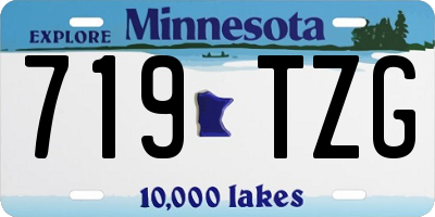 MN license plate 719TZG