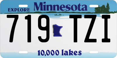 MN license plate 719TZI