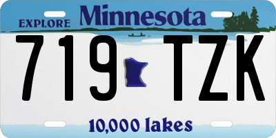 MN license plate 719TZK