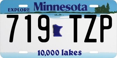 MN license plate 719TZP