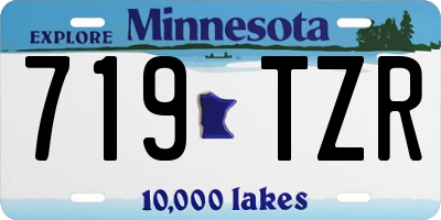 MN license plate 719TZR
