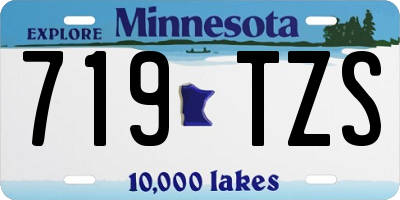 MN license plate 719TZS