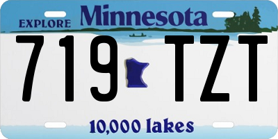 MN license plate 719TZT