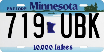 MN license plate 719UBK