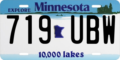 MN license plate 719UBW