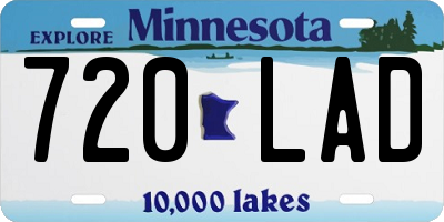 MN license plate 720LAD