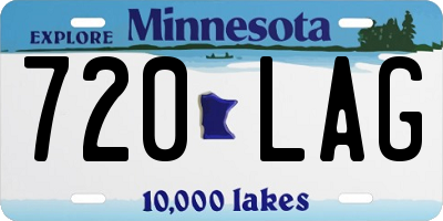 MN license plate 720LAG