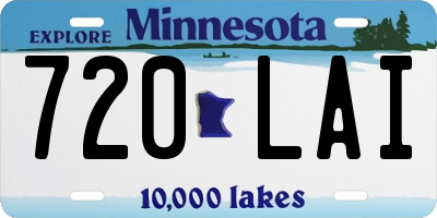 MN license plate 720LAI