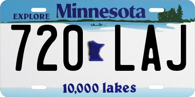 MN license plate 720LAJ