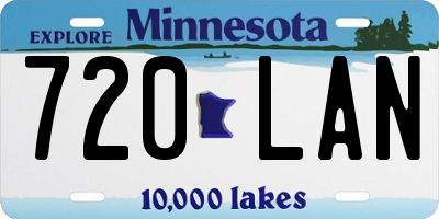 MN license plate 720LAN