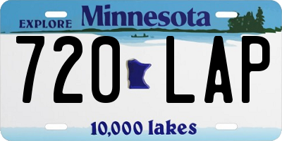 MN license plate 720LAP