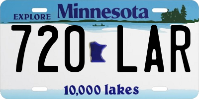 MN license plate 720LAR