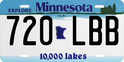 MN license plate 720LBB