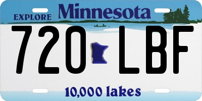 MN license plate 720LBF