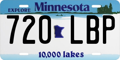 MN license plate 720LBP