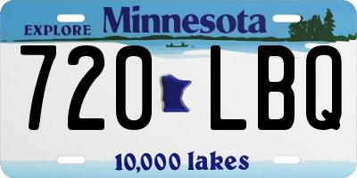MN license plate 720LBQ