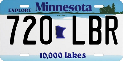 MN license plate 720LBR