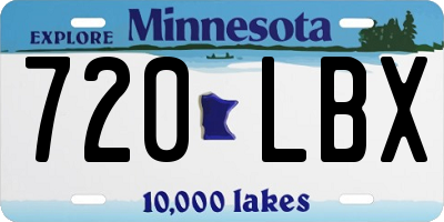 MN license plate 720LBX