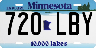 MN license plate 720LBY