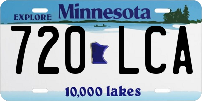 MN license plate 720LCA