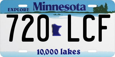 MN license plate 720LCF