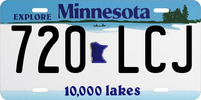 MN license plate 720LCJ
