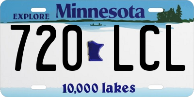 MN license plate 720LCL