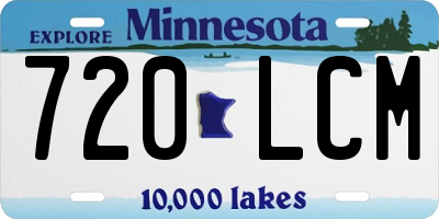 MN license plate 720LCM
