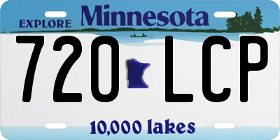 MN license plate 720LCP