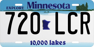 MN license plate 720LCR